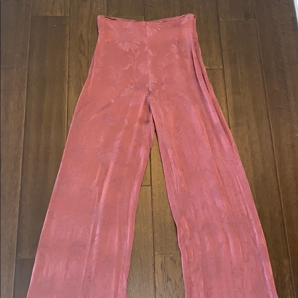Zara Dusk Rose Jacquared Trousers Size XS💗 - Picture 5 of 8